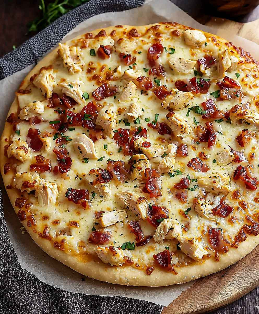 Chicken Bacon Ranch Pizza