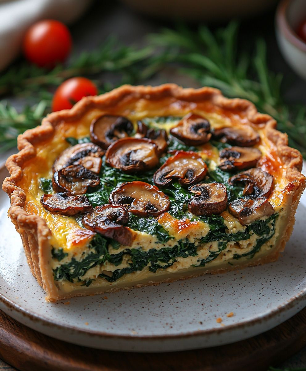 Spinach Mushroom Quiche